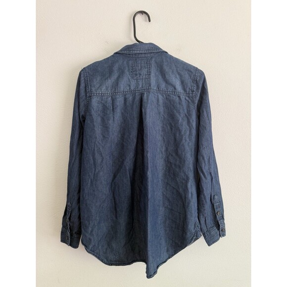 Sonoma The Everyday Denim Shirt Women Size S Long Sleeve Front Pockets Button Up - Picture 2 of 7